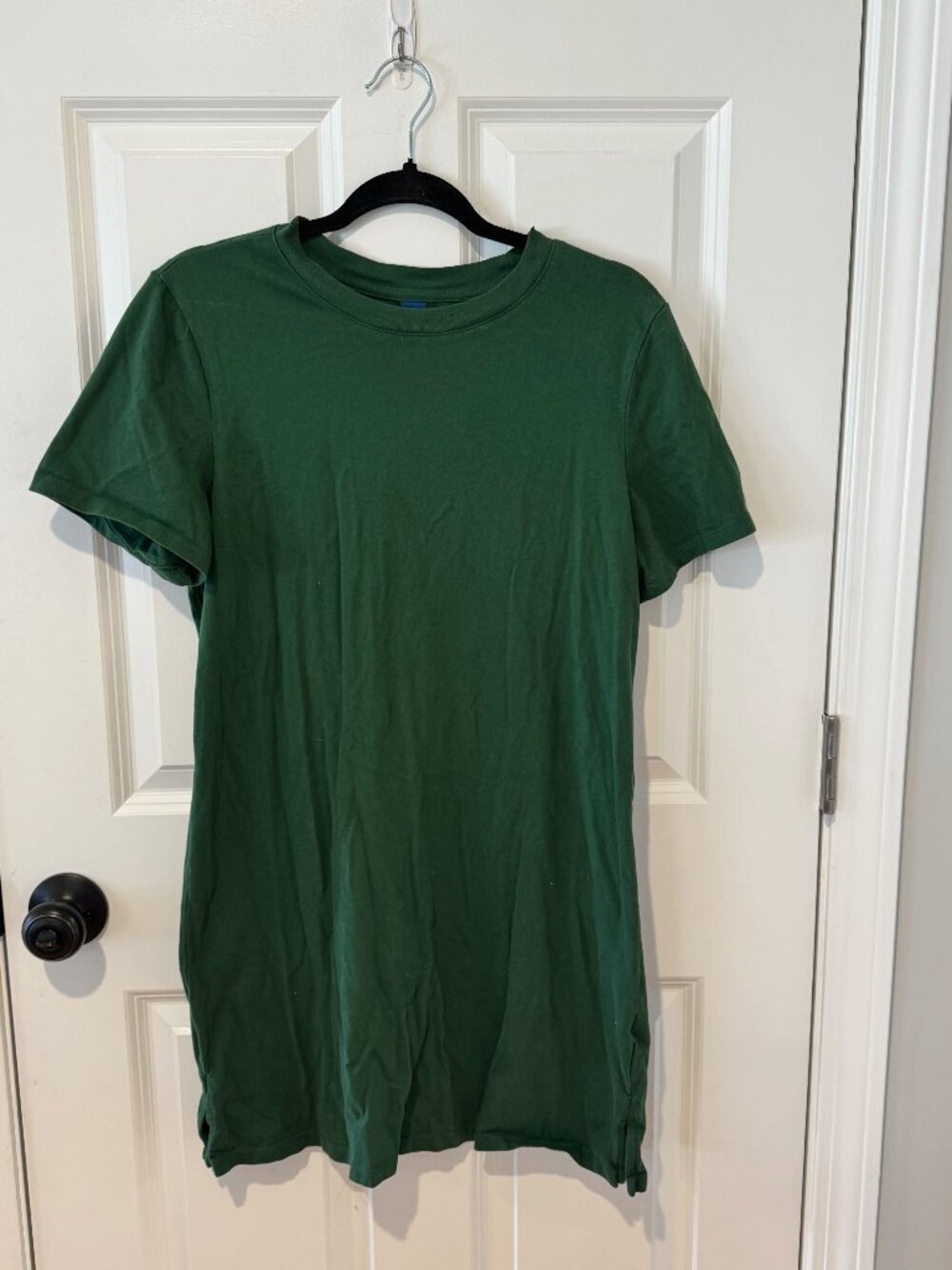 Old Navy Green Cotton Short Sleeve T Shirt Dress - Size Medium